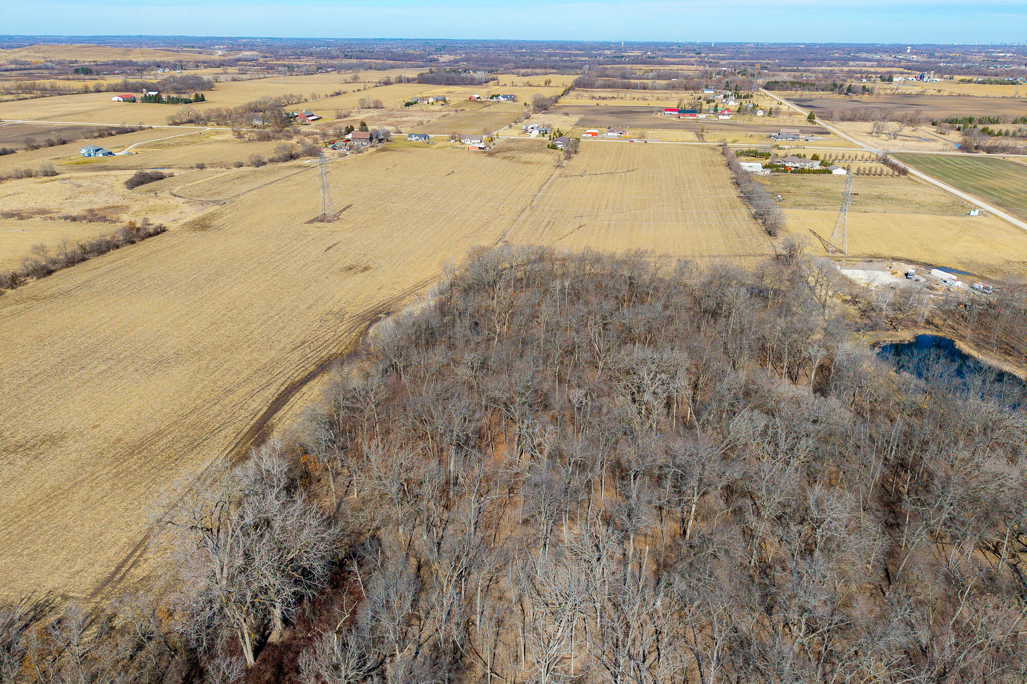 0 West 7 Mile Road Raymond, WI 53126 - Photo 9 of 9 Drone North, hardwoods