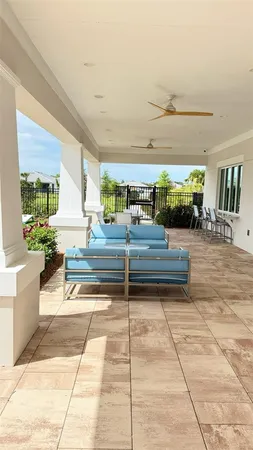 a view of a lobby with furniture
