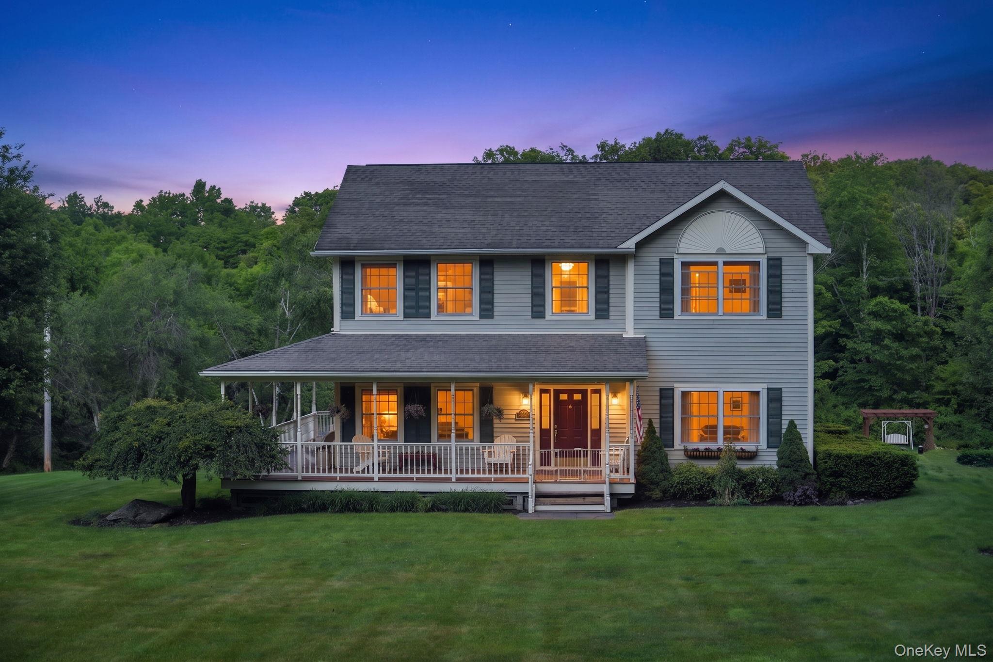 Twilight front of house