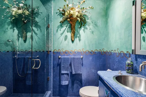 a room with furniture and a large window