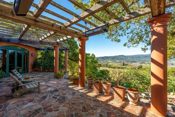a view of outdoor space with garden
