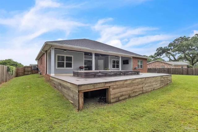 a outdoor view of a house with a garden