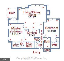 20991 Timber Ridge Terrace, Unit 204 Ashburn, VA 20147 - Photo 52 of 52 Floor Plan With Dimensions