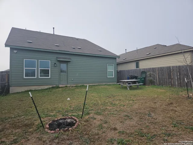 a backyard of a house