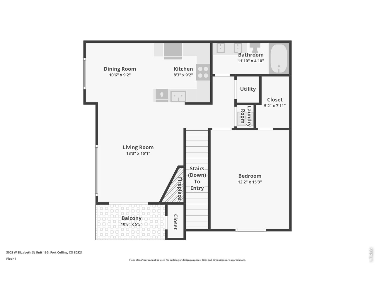 3002 West Elizabeth Street, Unit 16G Fort Collins, CO 80521 - Photo 29 of 29 a picture of a floor plan