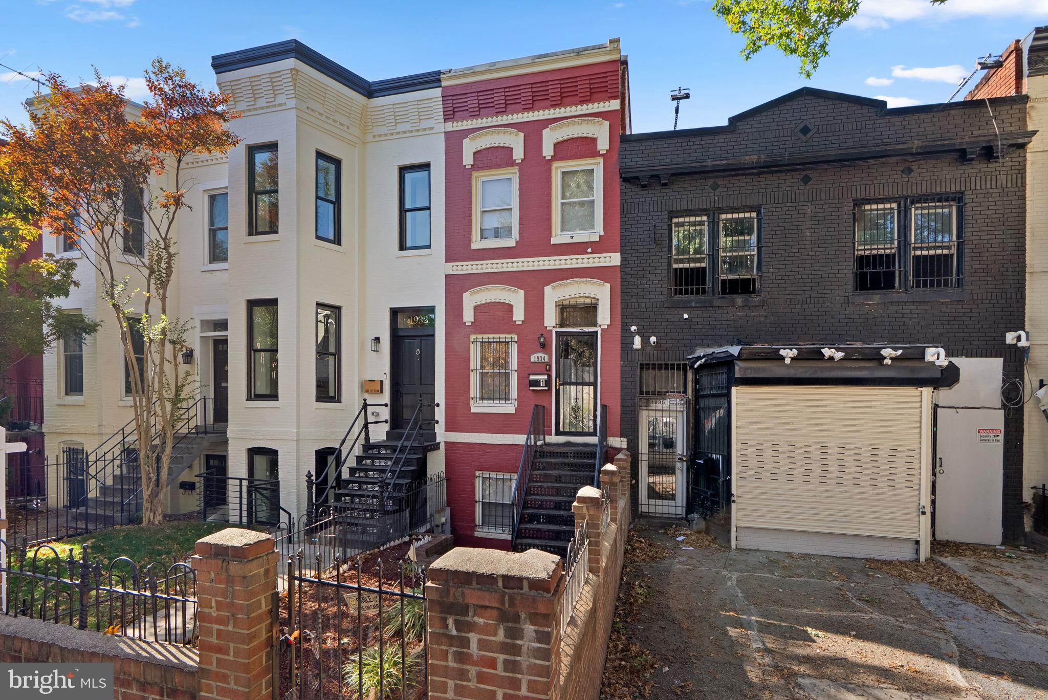 1934 11th Street Northwest Washington, DC 20001 - Photo 3 of 23 a front view of residential houses with outdoor space