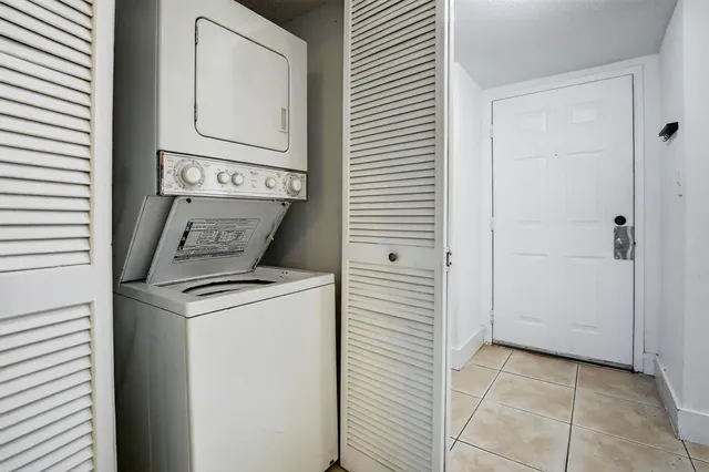 a view of a storage room with washer and dryer