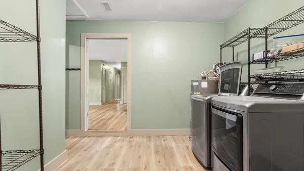 a view of storage and utility room in a house