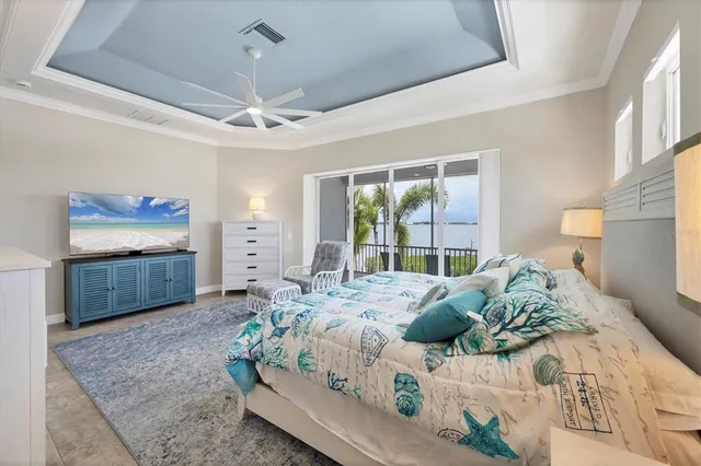 a view of balcony with wooden floor