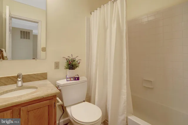 a view of a room with painted walls