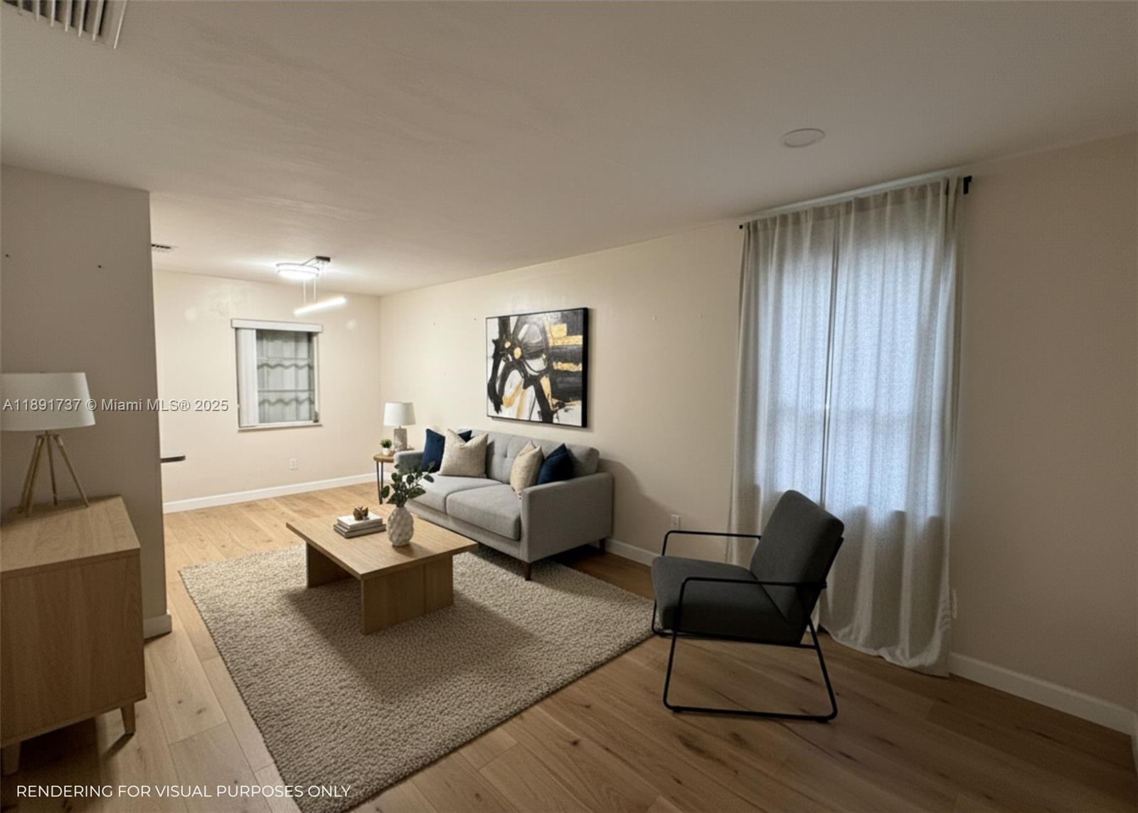 3450 Southwest 75th Court Miami, FL 33155 - Photo 5 of 22 a living room with furniture and wooden floor