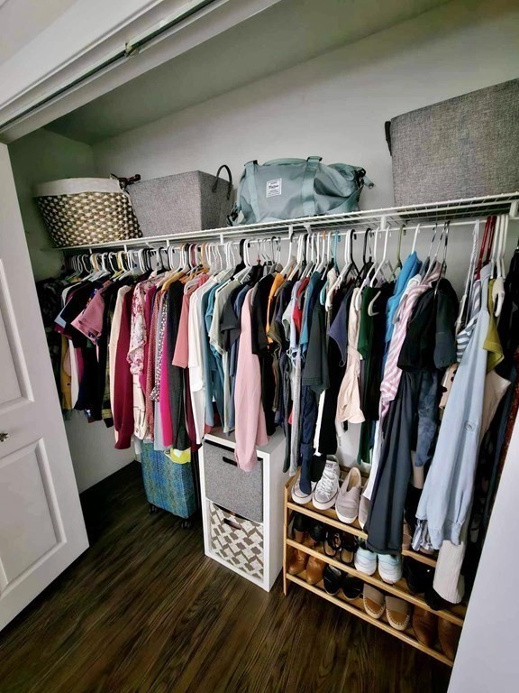 35 Berlin Street, Unit 218 Clinton, MA 01510 - Photo 8 of 13 a view of walk in closet with clothes and shoes