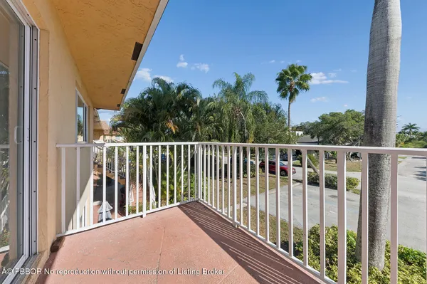 a view of a balcony