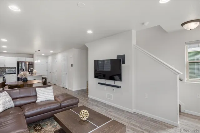 a workspace with furniture and window