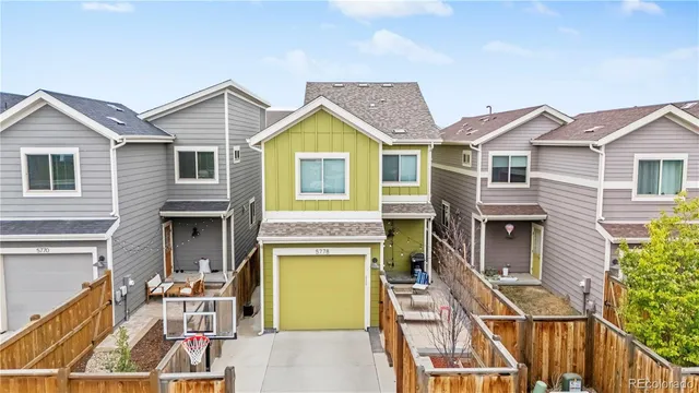 an aerial view of residential building with outdoor space