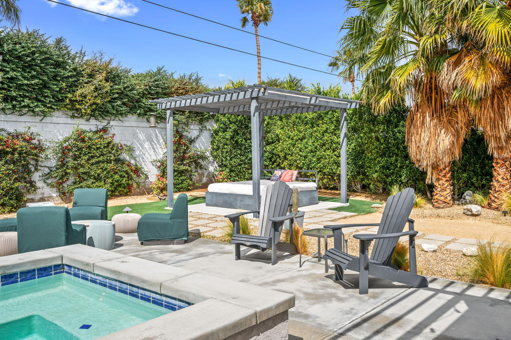 3059 North Biskra Road Palm Springs, CA 92262 - Photo 36 of 44 a view of a patio with chairs and tables