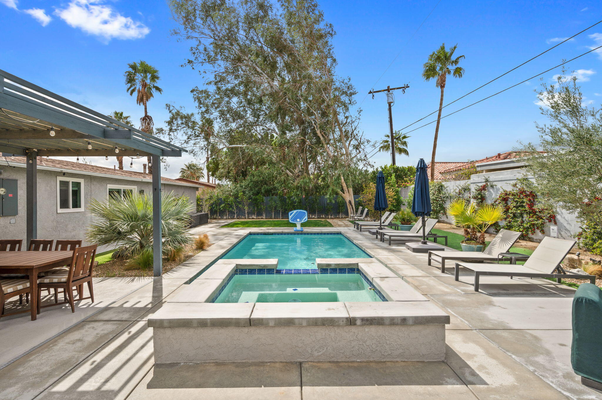 3059 North Biskra Road Palm Springs, CA 92262 - Photo 39 of 44 a view of a swimming pool with a patio