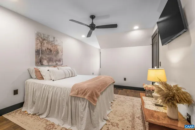 a view of a city with mountains in the background