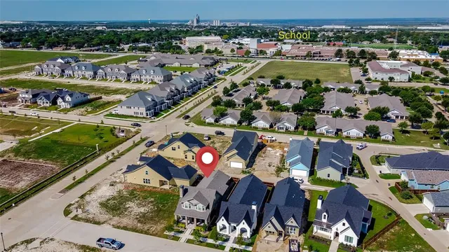 an aerial view of a city