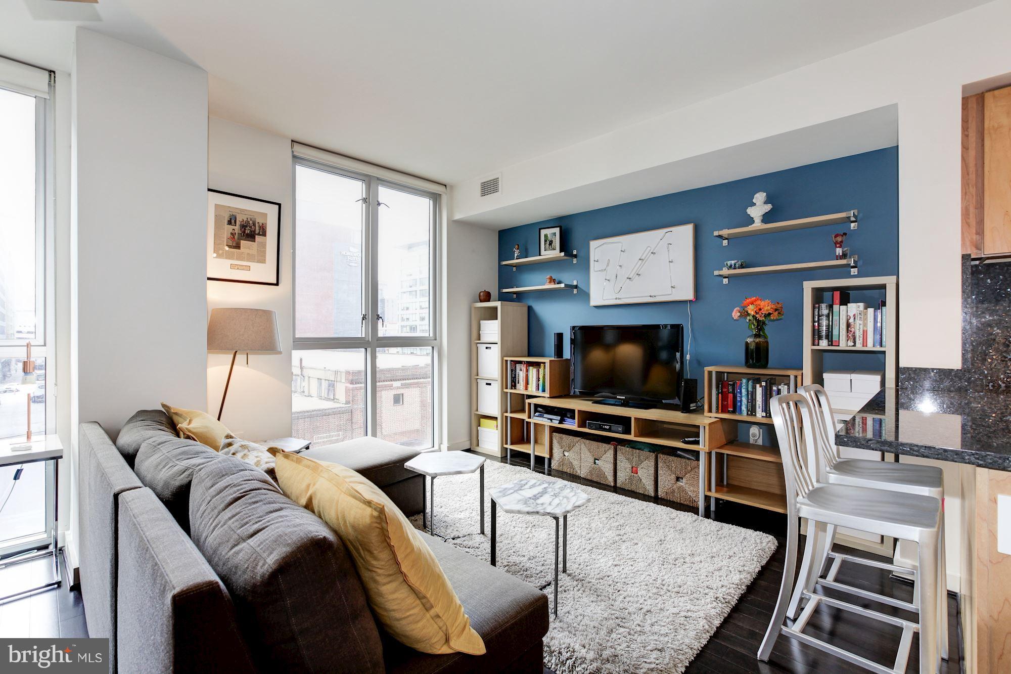 1025 First Street Southeast, Unit 507 Washington, DC 20003 - Photo 4 of 12 Sun-Drenched Living Area
