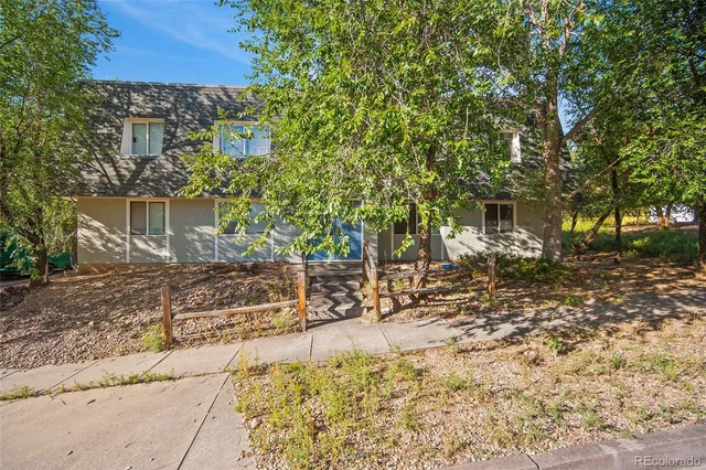 a view of outdoor space yard and blue space