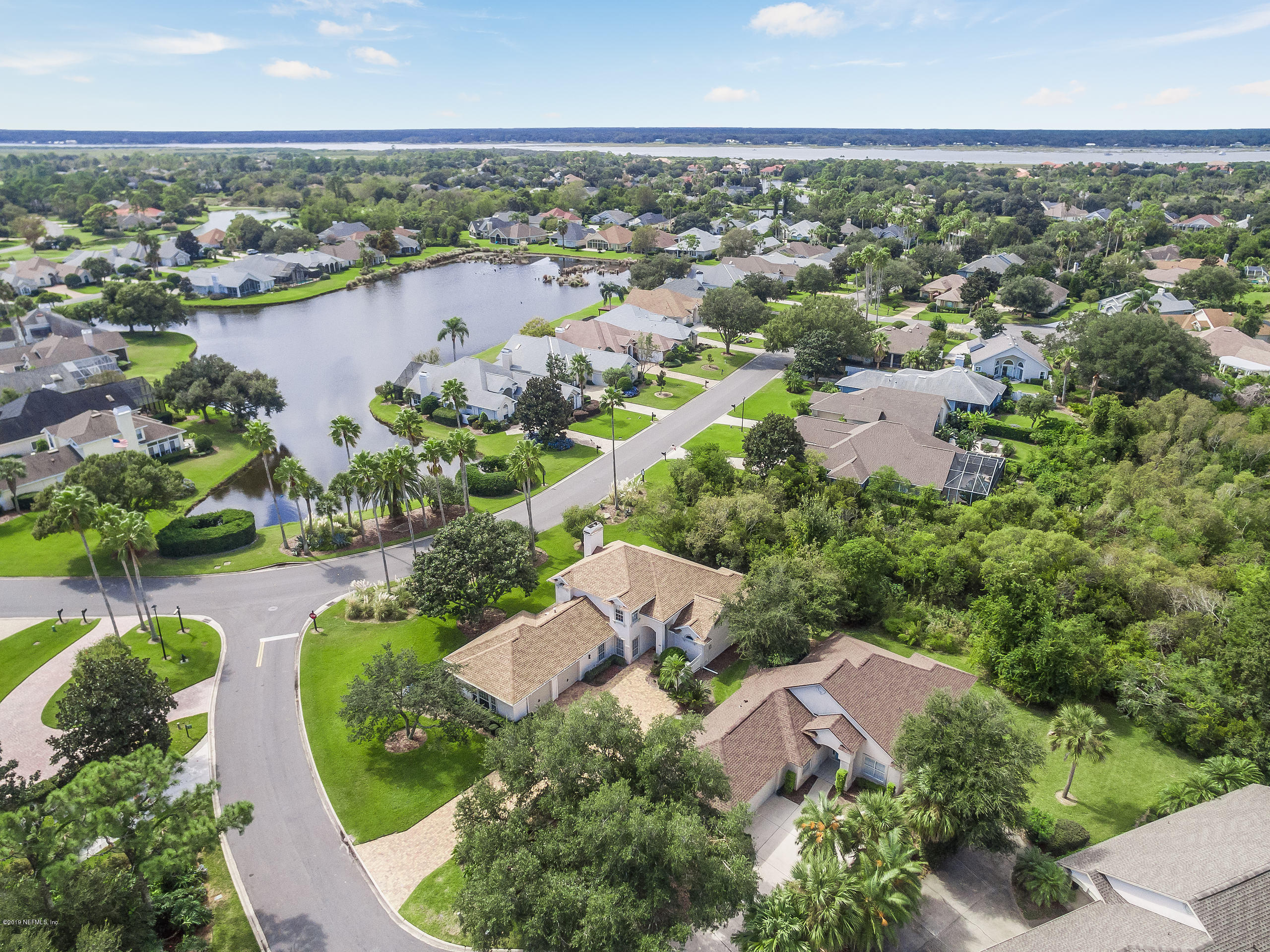 601 Teeside Court St. Augustine, FL 32080 - Photo 35 of 38 an aerial view of house with yard and lake view