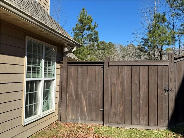 a view of wooden balcony