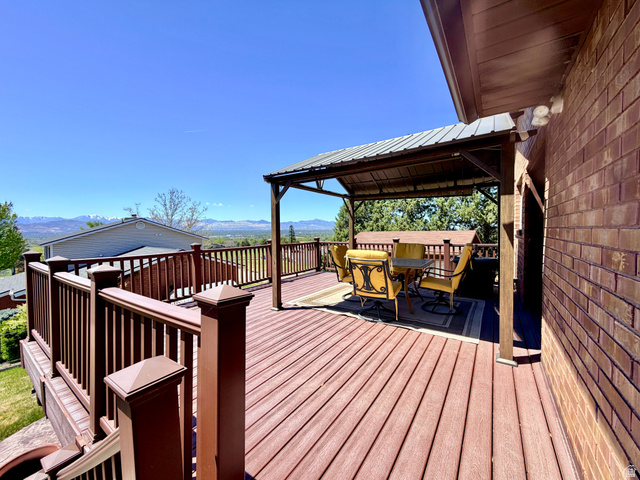 12080 Mill Ridge Circle Sandy, UT 84094 - Photo 35 of 56 Expansive outdoor deck featuring composite decking and a covered gazebo