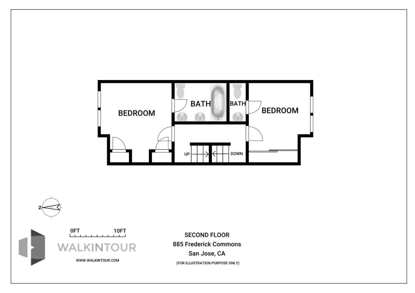 885 Frederick Commons San Jose, CA 95126 - Photo 29 of 30 a picture of a bench in a white building