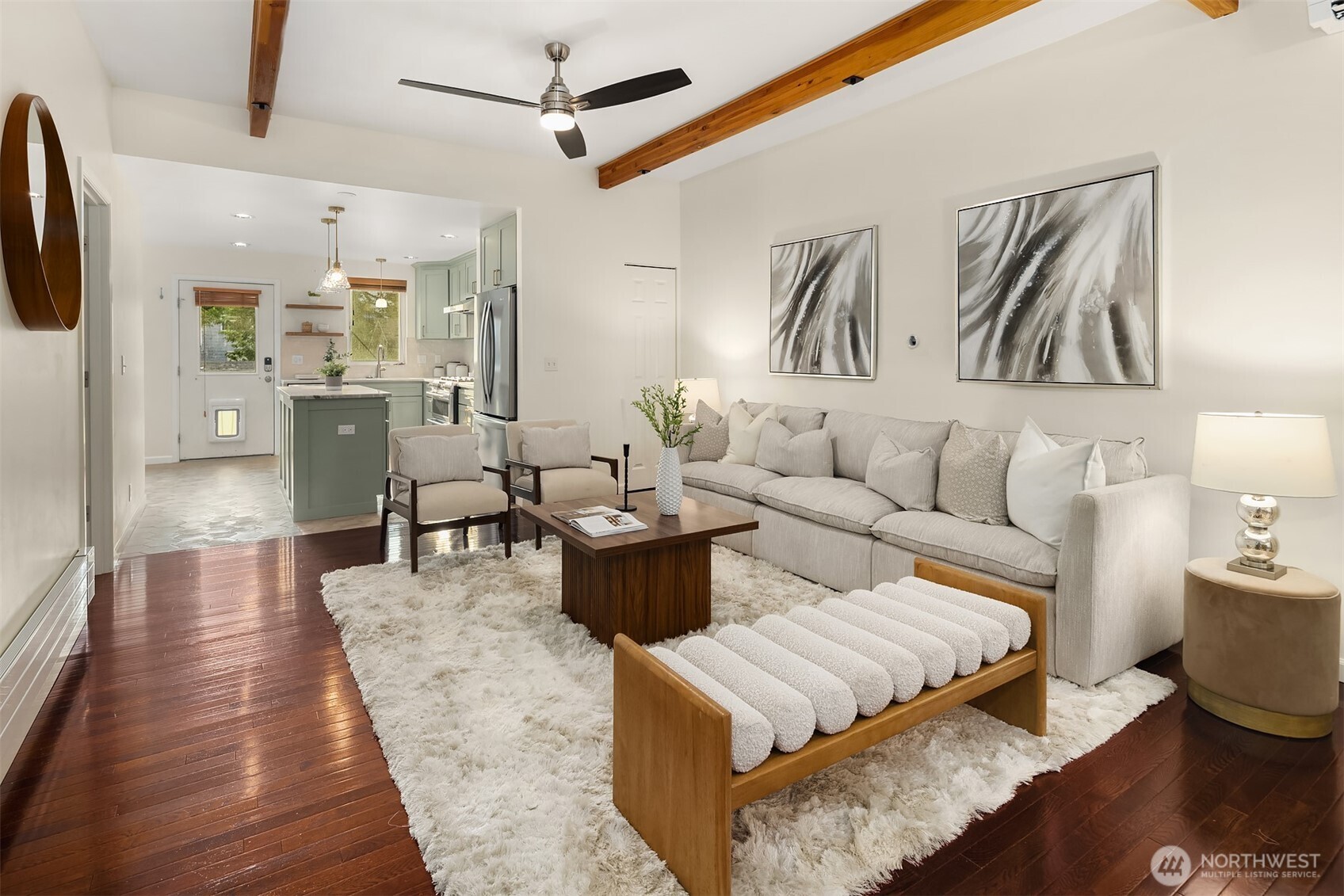 1629 22nd Avenue Seattle, WA 98122 - Photo 9 of 38 a living room with furniture and a rug