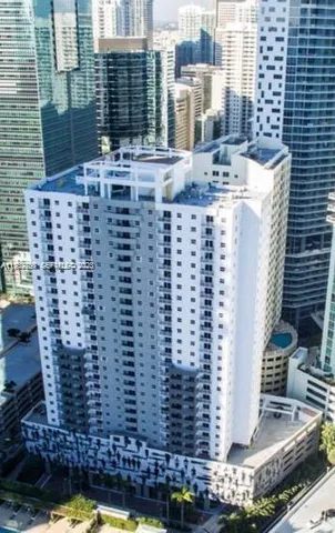 a view of a city with tall buildings