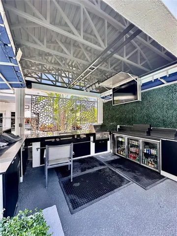 a view of outdoor space with seating area