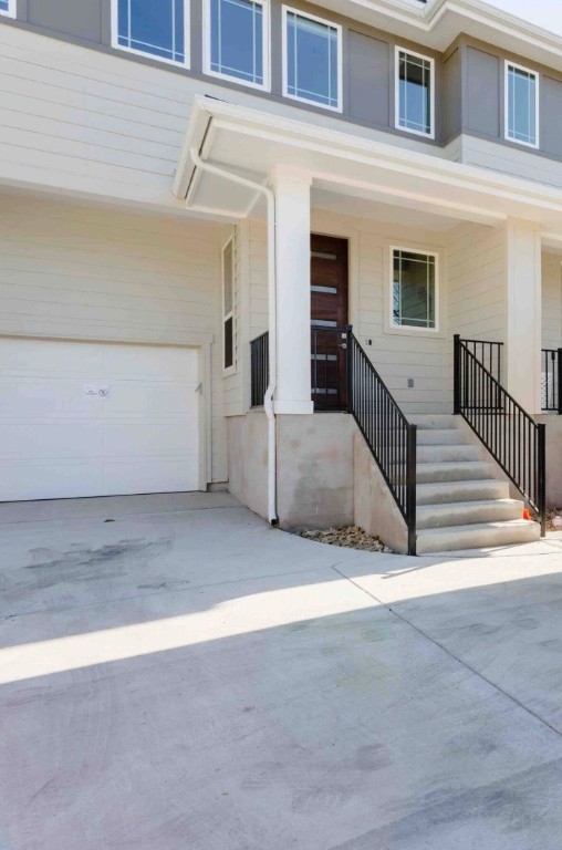 a view of a house with a stairs