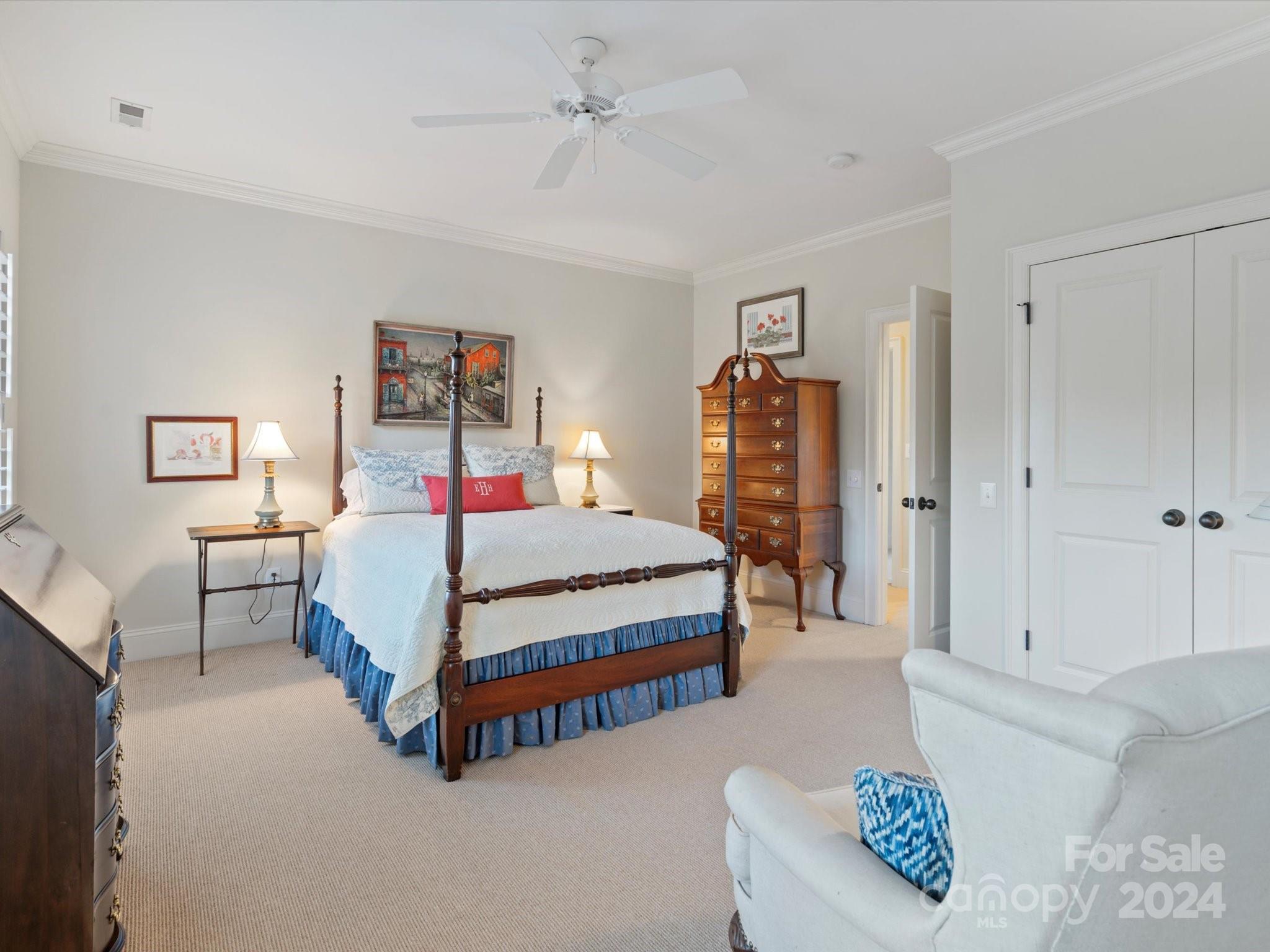 135 Spring Branch Road Fort Mill, SC 29715 - Photo 32 of 48 a bedroom with a bed and a couch