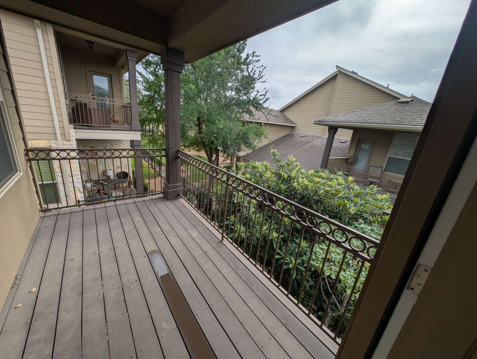 7301 Bandera Ranch Trail, Unit A Austin, TX 78750 - Photo 18 of 20 Perched above the grounds, this elevated balcony offers a private outdoor retreat.
