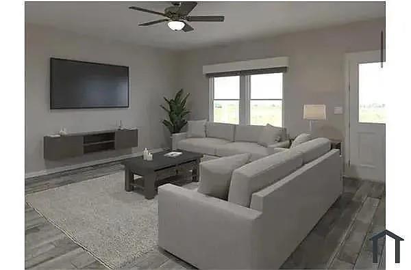 1858 McCree Street Forney, TX 75126 - Photo 3 of 5 Living area with ceiling fan