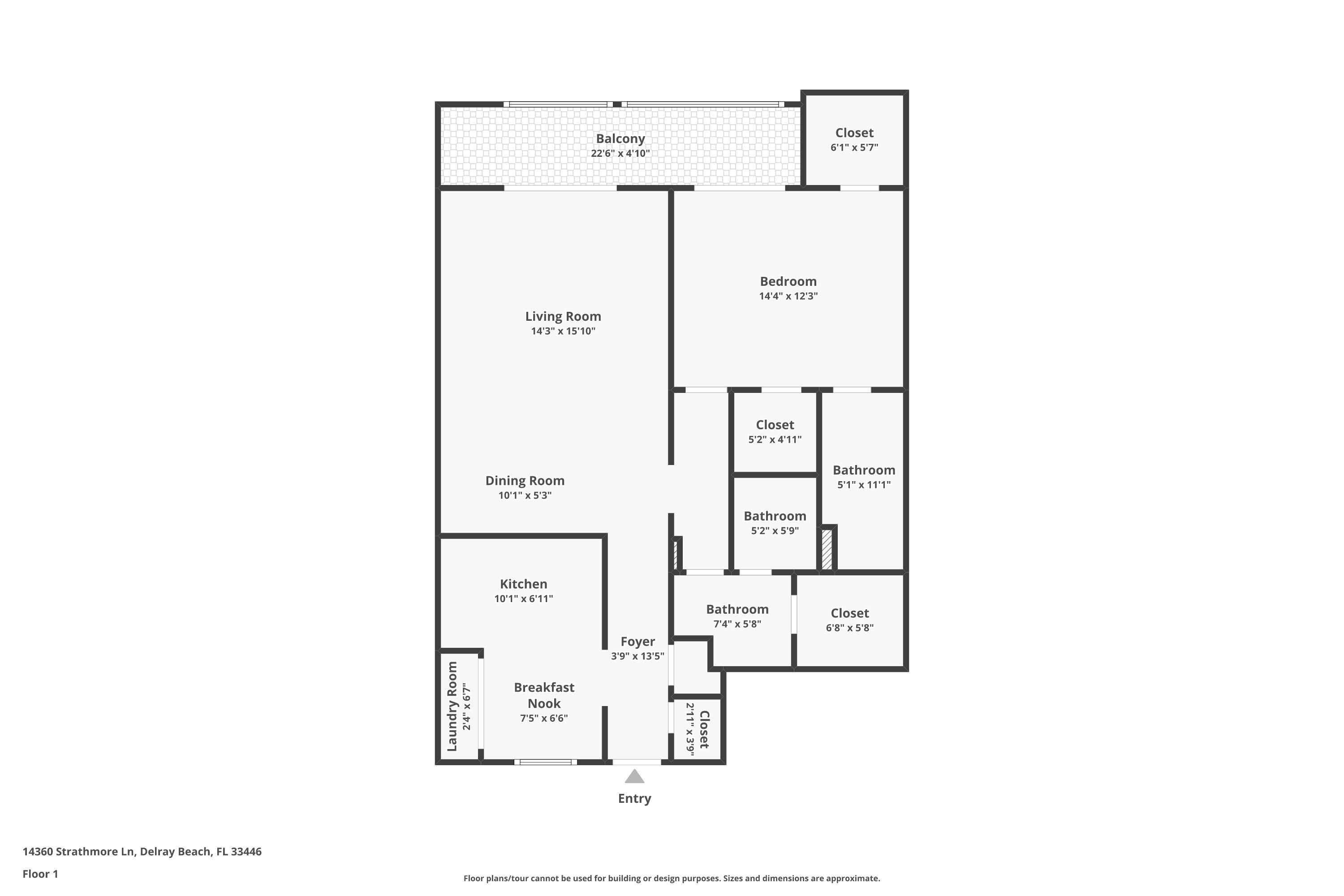 14360 Strathmore Lane, Unit 404 Delray Beach, FL 33446 - Photo 42 of 42 a picture of a floor plan