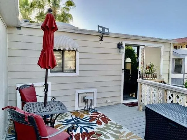 a view of a roof deck