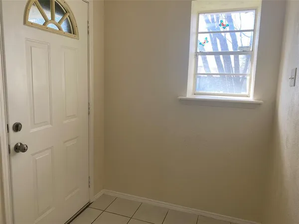 a bathroom with a window