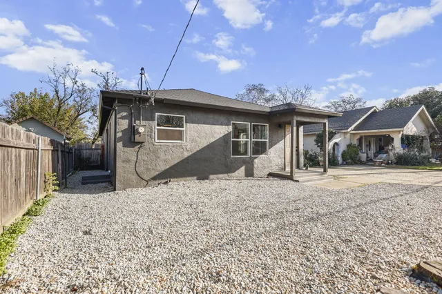 a view of a house with a patio