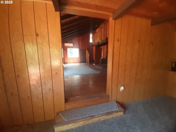 a view of stairs