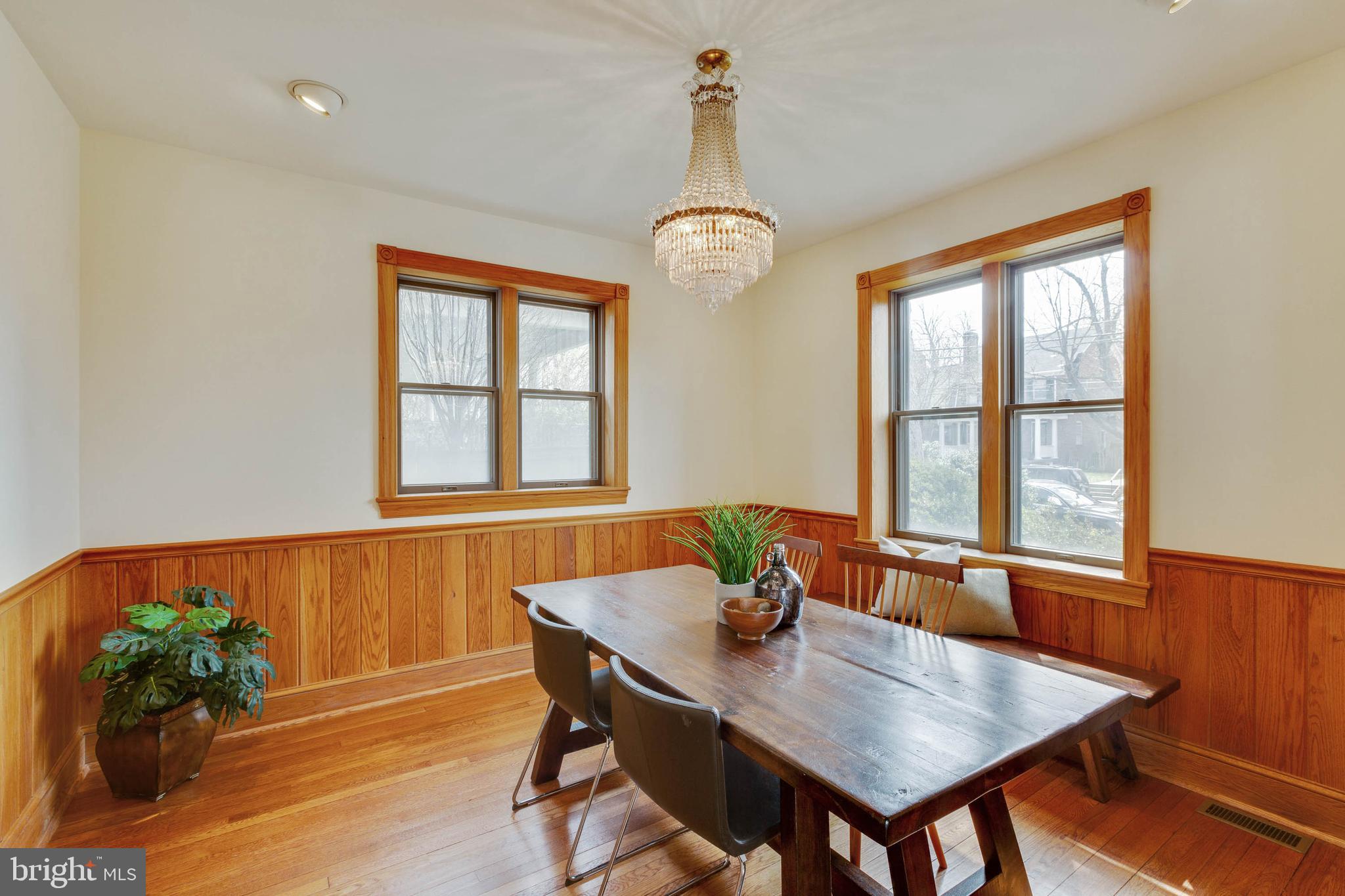 2915 Rittenhouse Street Northwest Washington, DC 20015 - Photo 8 of 37 Comfortable dining room with stained beadboard