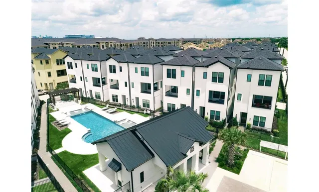 a view of a city with tall buildings