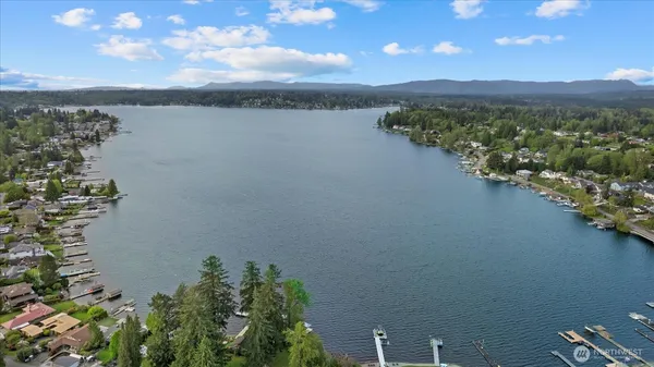 a view of a lake from a balcony