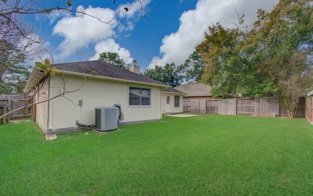 a house view with a garden space