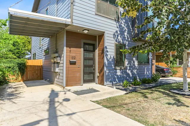 a front view of a house