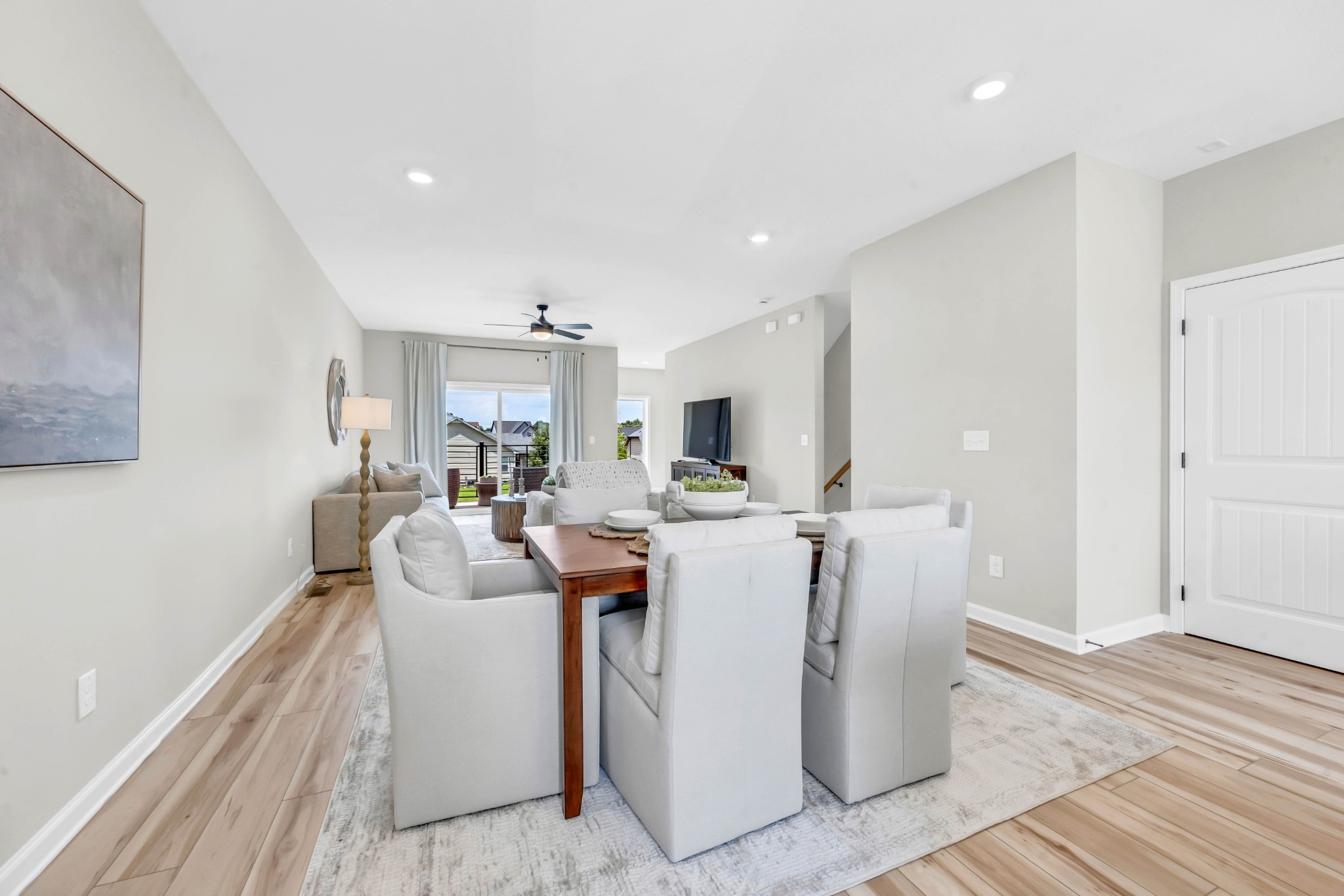2363 Pea Ridge Road Clarksville, TN 37040 - Photo 16 of 29 a living room with furniture a wooden floor and a fireplace