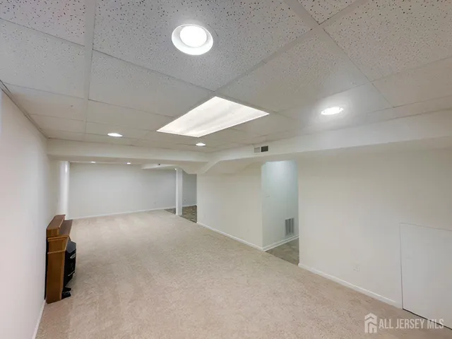 an empty room with a natural light