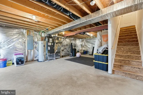 a view of car parked in garage
