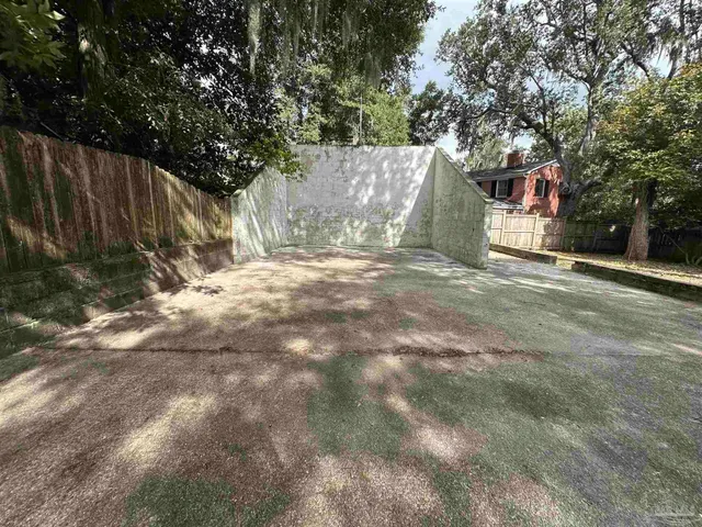 a backyard of a house